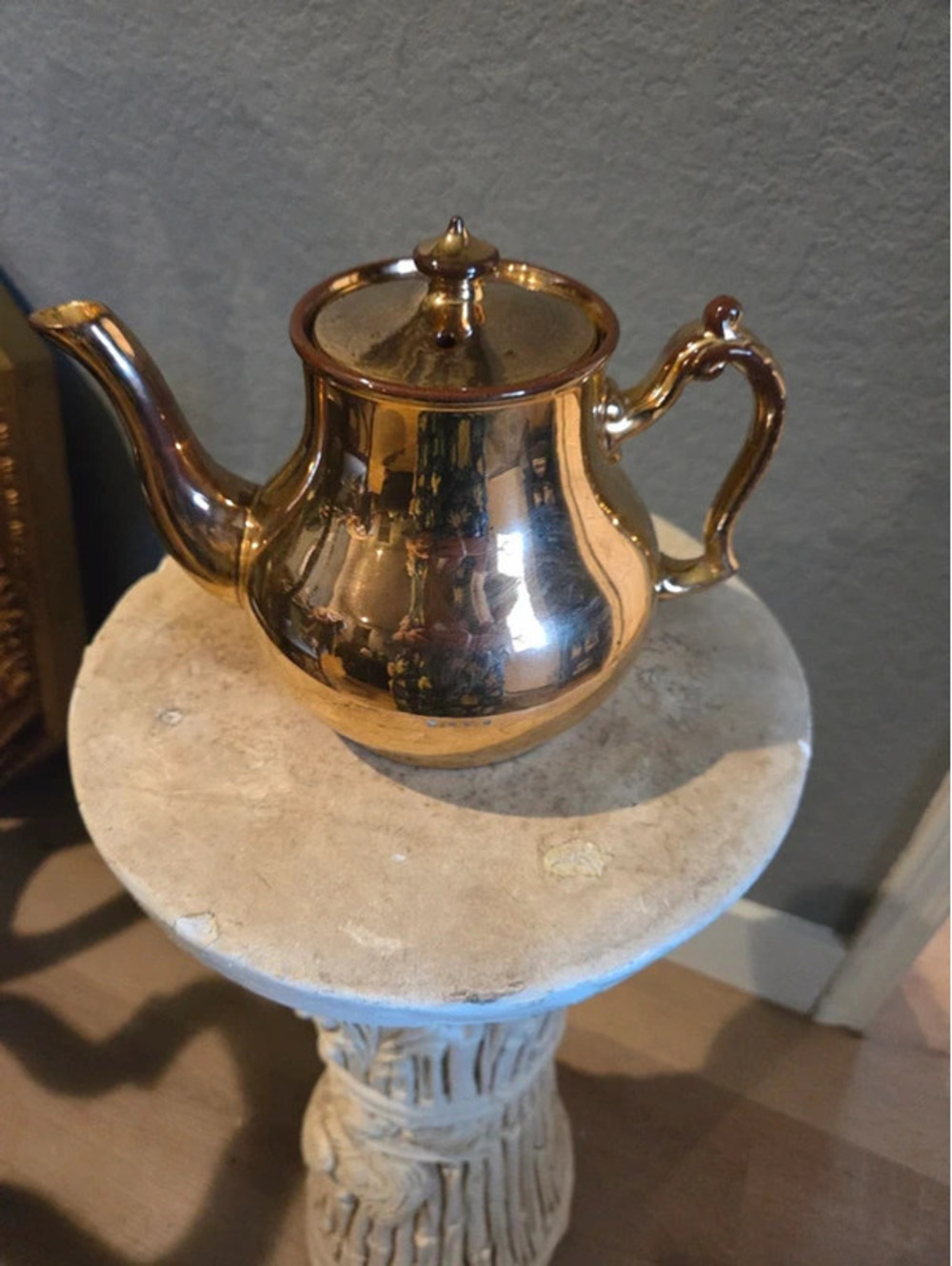 Vtg. Copper Luster teapot (1880-1920)